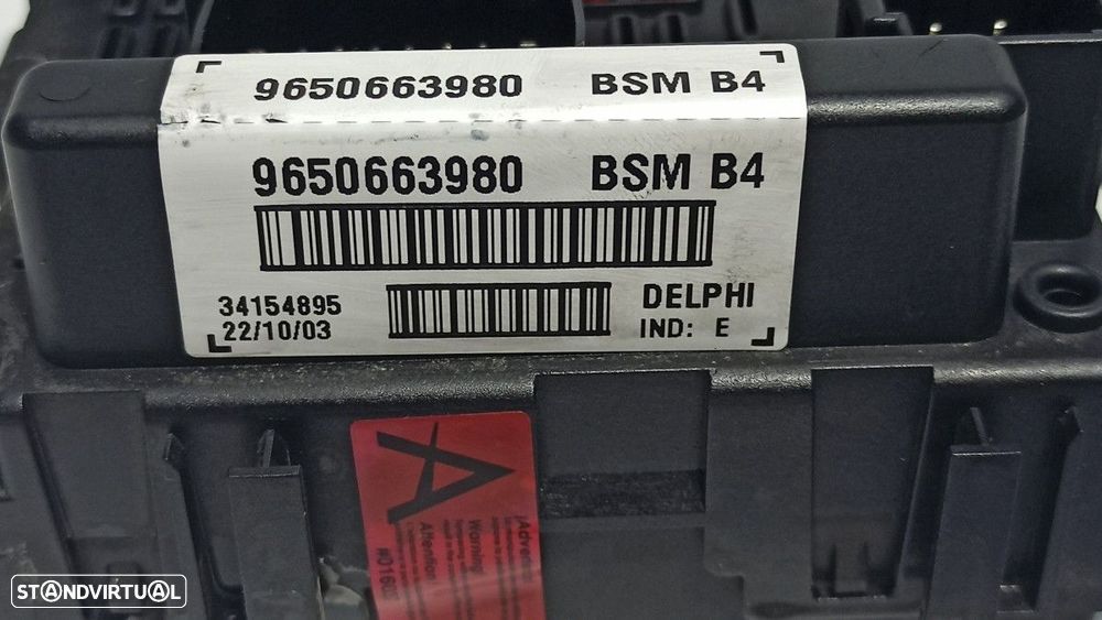 CAIXA DE RELÉS/ FUSÍVEIS PEUGEOT 206 BERLINA X-LINE - 4