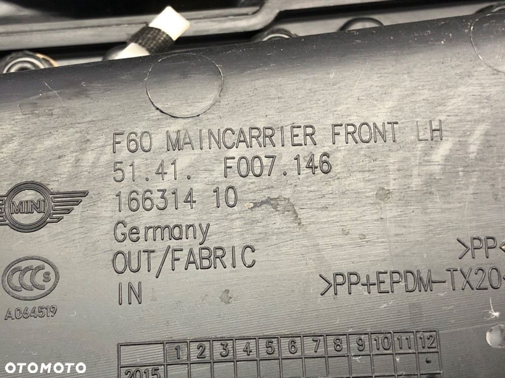 BOCZEK DRZWI LEWY PRZÓD  MINI MINI COUNTRYMAN (F60) 2016 - 2022 Cooper 100 kW [136 KM] benzyna 2016 - 5