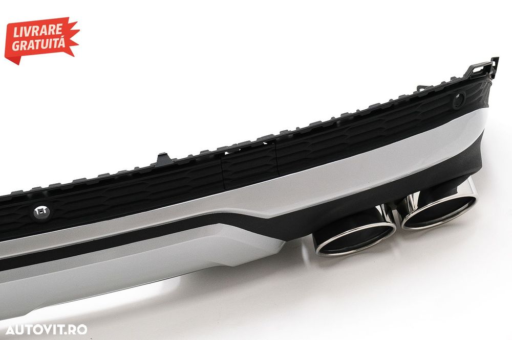 Difuzor Bara Spate Evacuare Dubla Audi Q7 SUV 4M Facelift (2020-2025)- livrare gratuita - 4