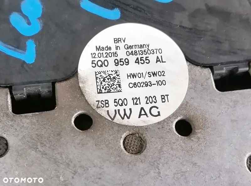 SEAT LEON III 15r 1.6 TDI WENTYLATOR CHŁODNICY 5Q0959455AL - 2
