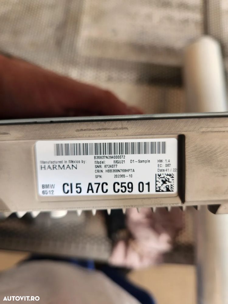 Modul Unitate Navigatie Radio Media Bmw G20 G21 G22 G23 G42 An 2018-2019-2020-2021-2022-2023 Cod CI5A7CC5901 - Dezmembrari Arad - 8