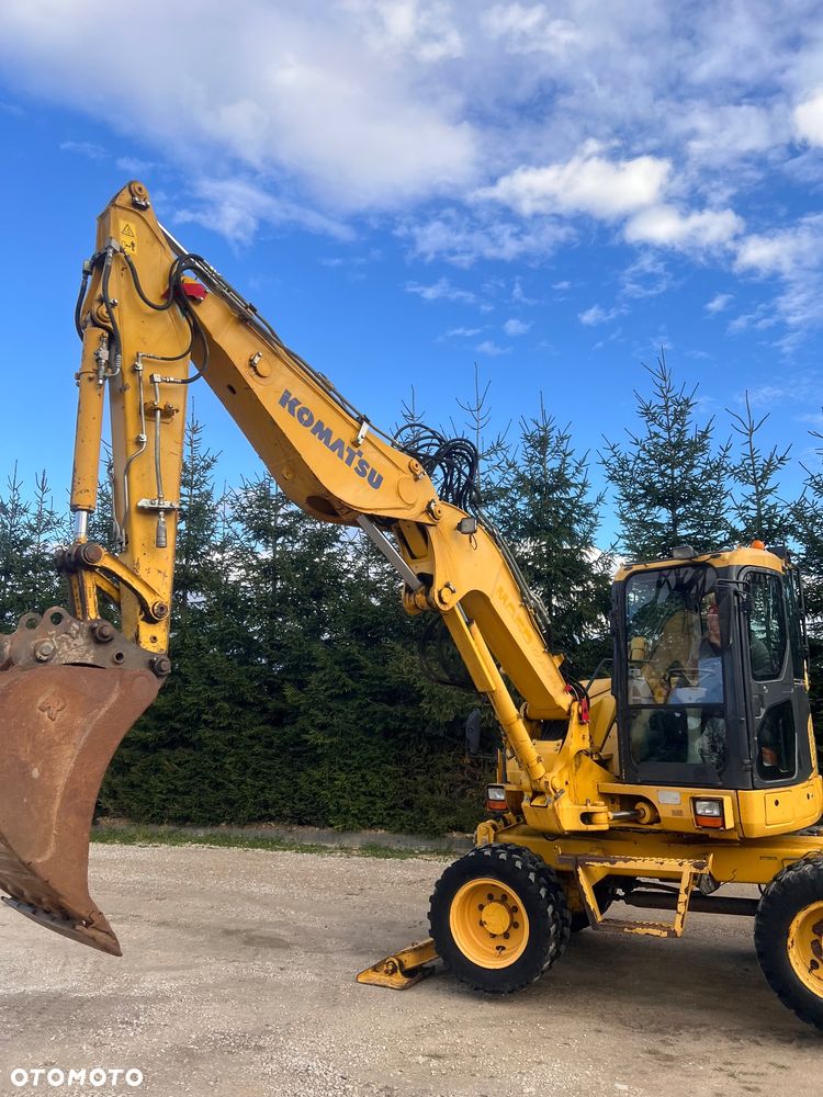Komatsu Koparka kołowa KOMATU PW98MR-8 10ton 4x4x4 ośki skrętne Ramię 3x łamane BEZ DPF i ADBLUE 4 cyl dodatkowe wyjścia hydr Pług Podpory  2012 szybka zwinna Prosto z importu 1 właściciel Cat TEREX Liebherr Wacker Pw 98 Mr 8 11 - 37