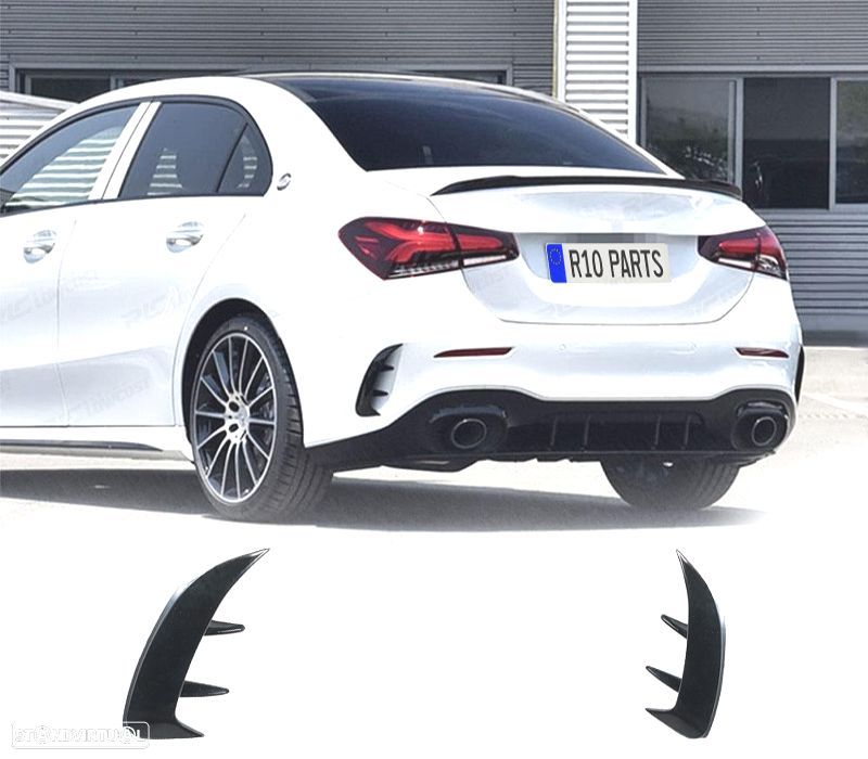 FRISOS TRASEIROS MERCEDES W177 18- BERLINA LOOK AMG PRETO BRILHANTE - 1