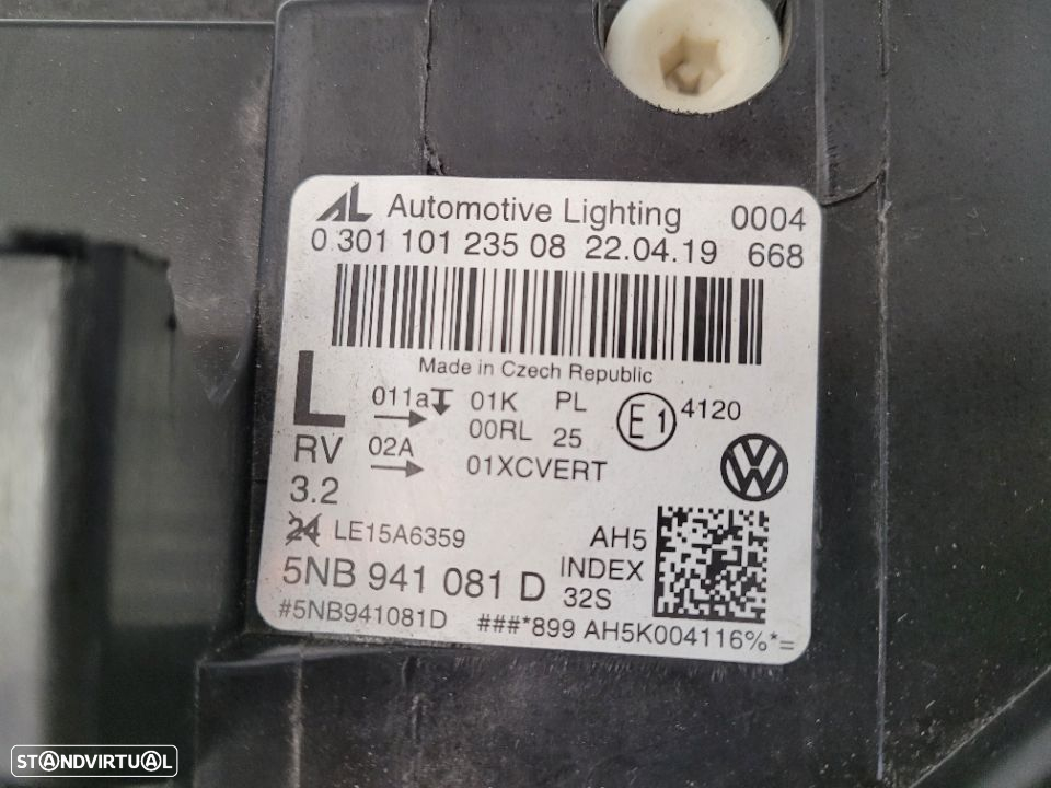 Farol esquerdo Volkswagen Transporter T6 LED 5NB941081D - 8