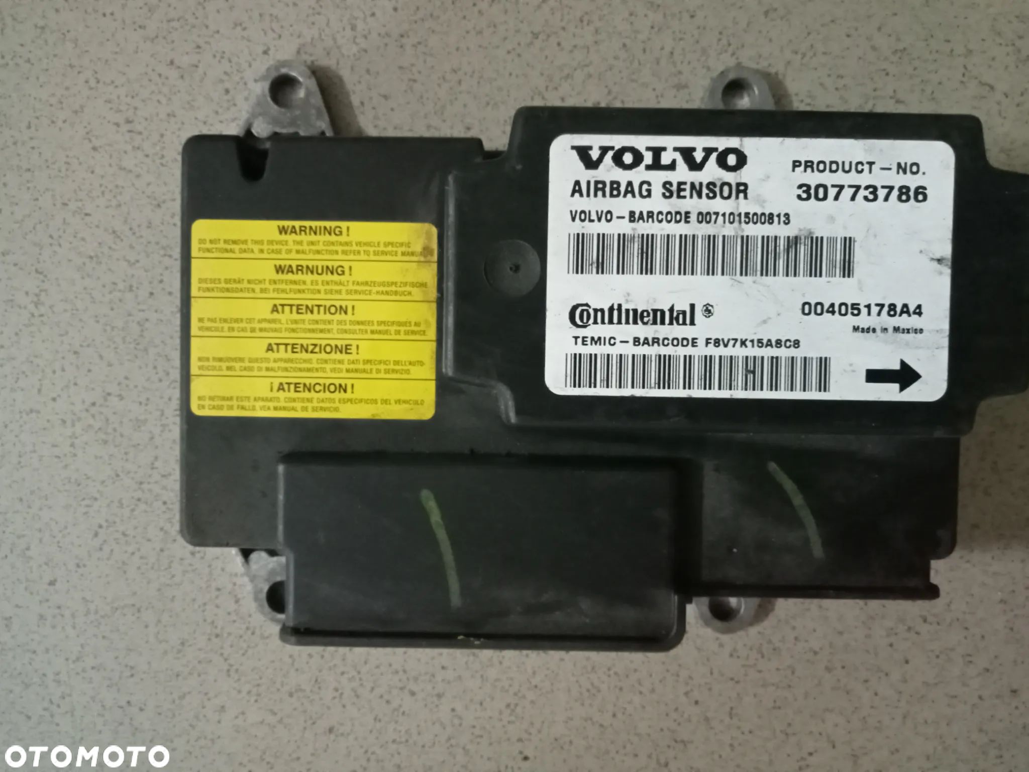 sensor poduszek volvo c 30 v 50 30773786 - 1