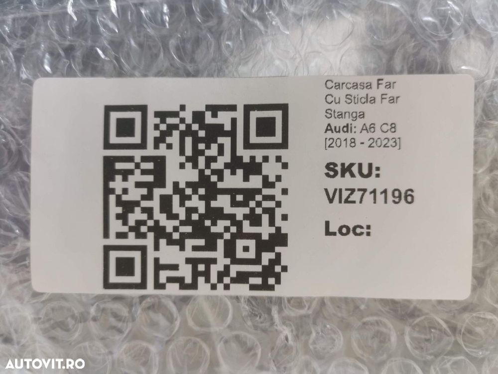 Carcasa Far Cu Sticla Far Stanga Audi A6 C8 2018 2019 2020 2021 2022 2 - 8