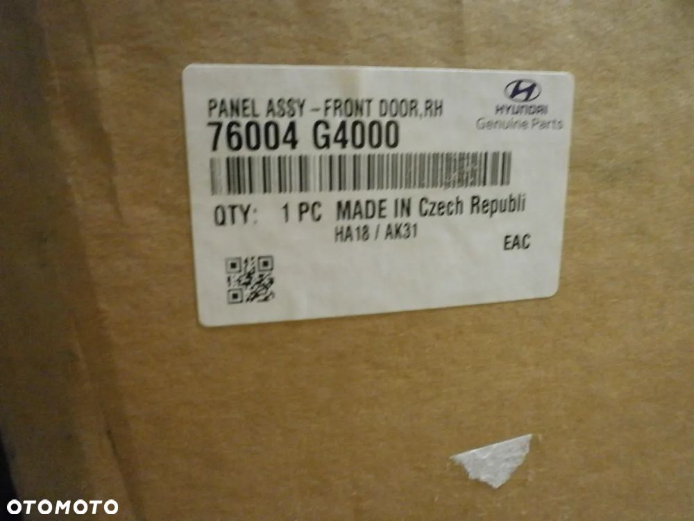 Drzwi przednie prawe HYUNDAI i30 nr kat. 76004G4000 - 2