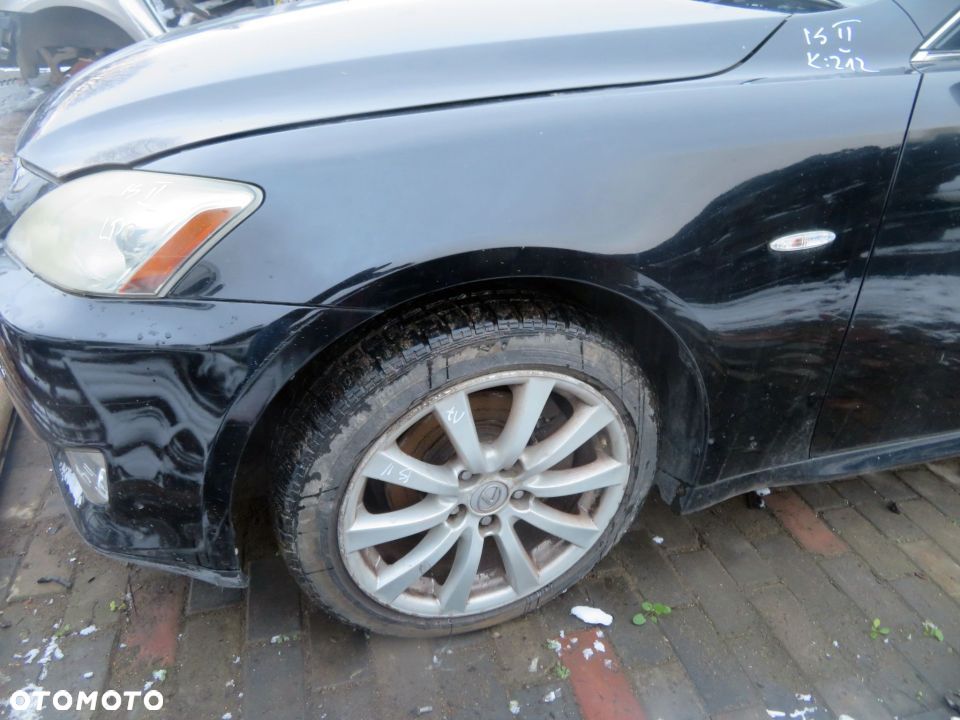 MASKA ZDERZAK BŁOTNIKI LAMPY IS II E2 212 LEXUS 2005-2010 CZARNY PRZÓD KOMPLETNY - 5