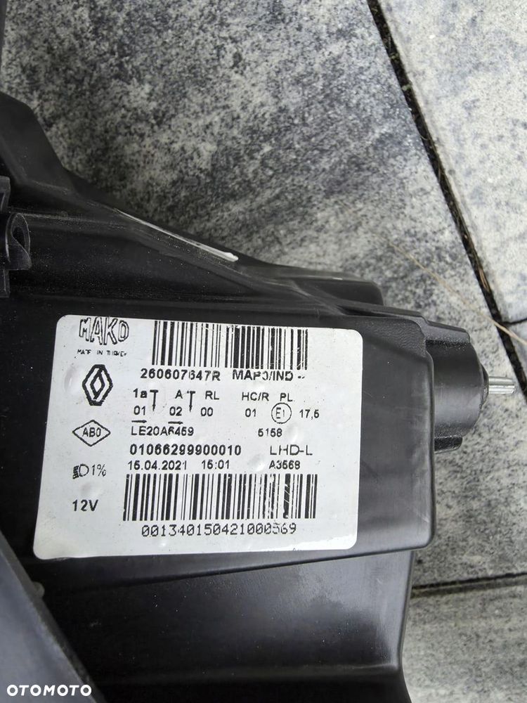 RENAULT CLIO V 5 Kompletne Full Led 260607647R 260104922R Długi Led Czarne - 16