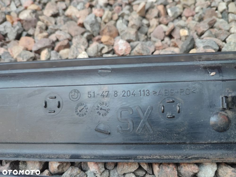 BMW E46 COUPE / CABRIO ORYGINALNE LISTWY OZDOBNE PROGOWE LEWA / PRAWA O NR. 51 47 8 219 213 / 51 47 8 219 214 OEM W WERSJI CHROM - 25