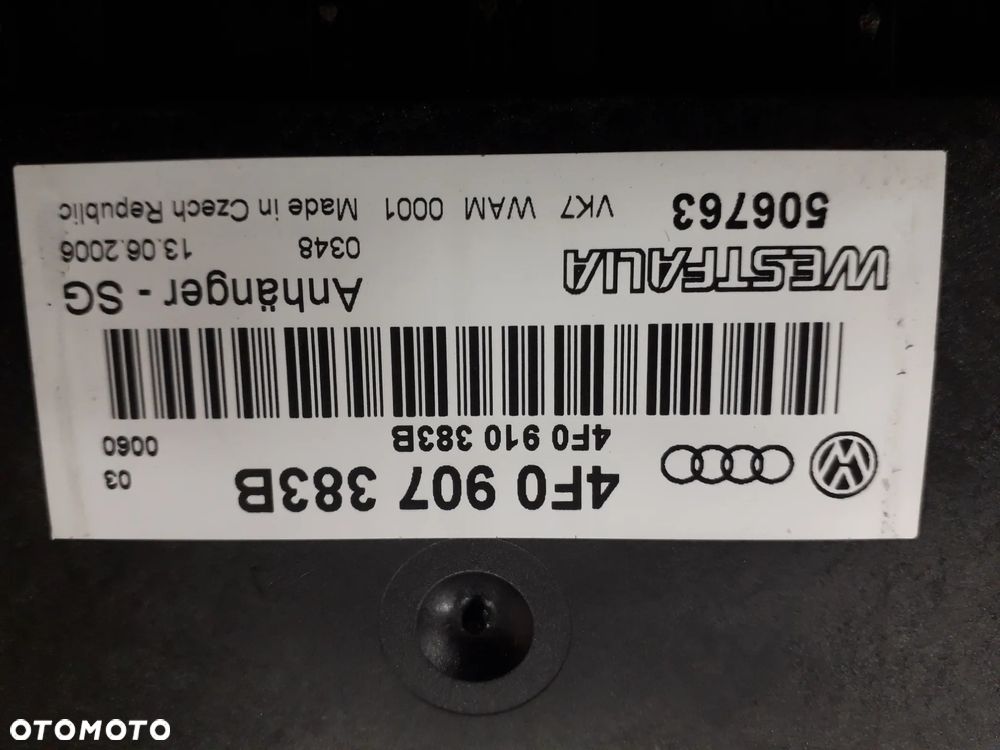 sterownik moduł haka 4F0907383B A6 C6 2.0 FSI TFSI BPJ - 2