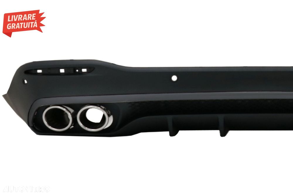 Difuzor Bara Spate cu Ornamente Evacuare Crom Mercedes GLE W167 SUV (2019-Up) GLE5- livrare gratuita - 4