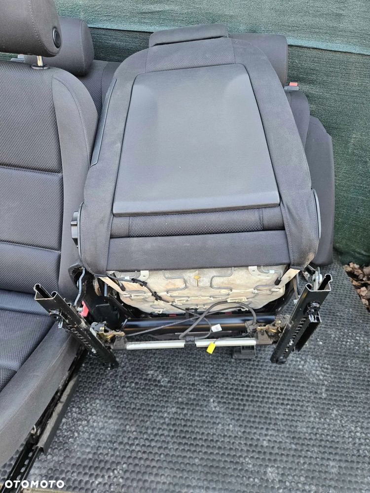 Fotele Fotel Kanapa Składana Welur Czarny Soul Podłokietnik Audi A4 B6 B7 Sedan Kombi Komplet - 14