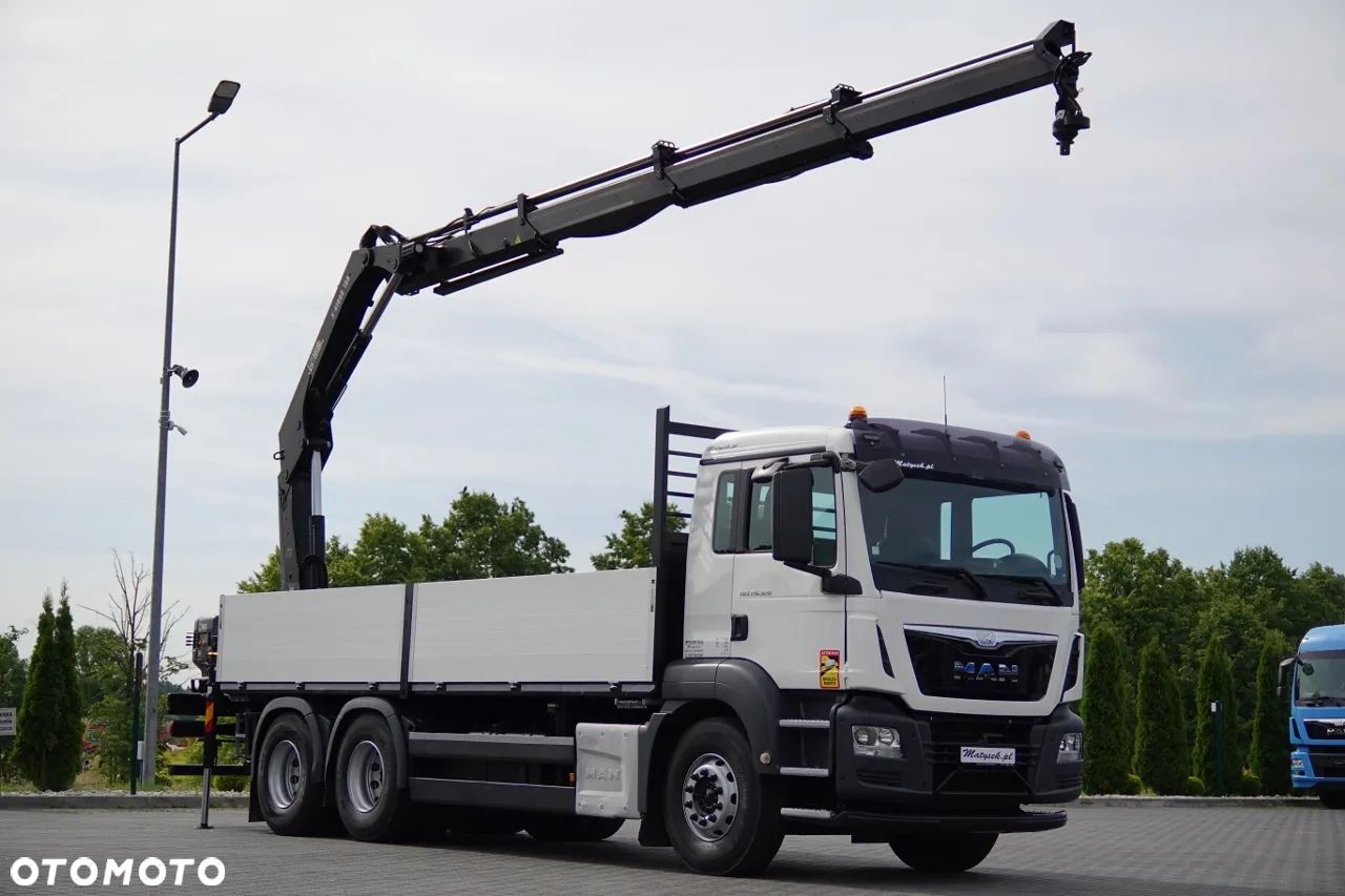 MAN TGS 26.320 / 6X4 / SKRZYNIOWY 6.5 M + HDS HIAB 188 BS-3 / MAX UDŹWIG: 4 900 KG / STEROWANIE RADIOWE / ROTATOR / EURO 6 - 1