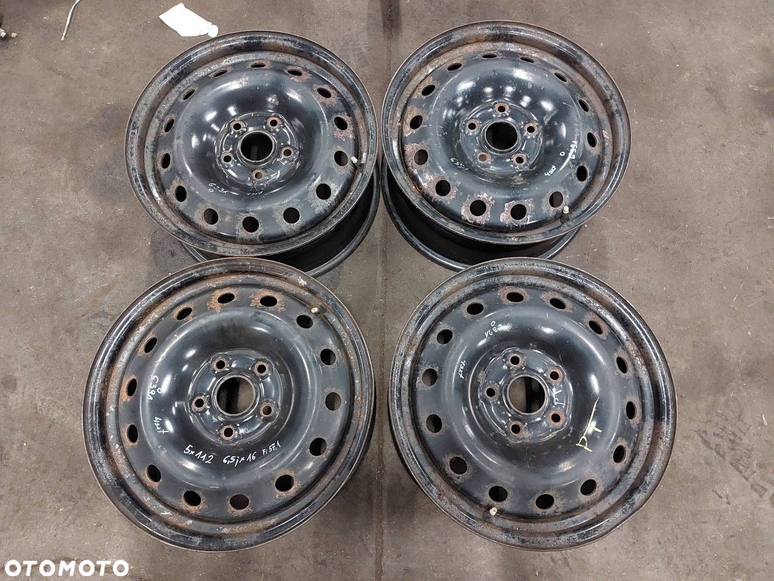 FELGA STALOWA 4 SZT 5x112 6,5Jx16 FI57,1 AUDI VOLKSWAGEN SEAT SKODA - 1