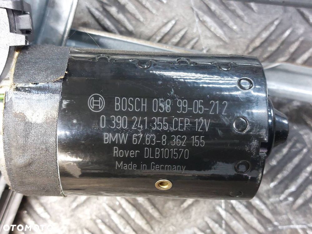 MECHANIZM WYCIERACZEK + SILNICZEK PRZÓD + RAMIONA BMW E46 8391303 8362155 - 7