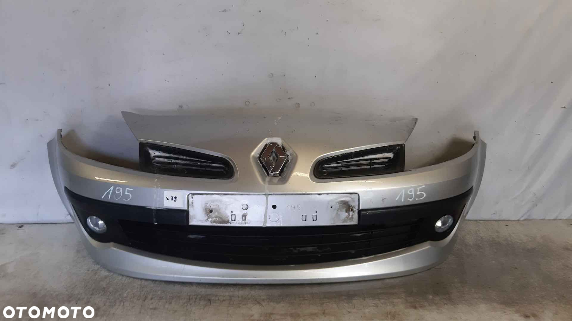 ) ZDERZAK PRZÓD PRZEDNI RENAULT CLIO 3 III 195 TED69 SREBRNY HALOGENY - 2