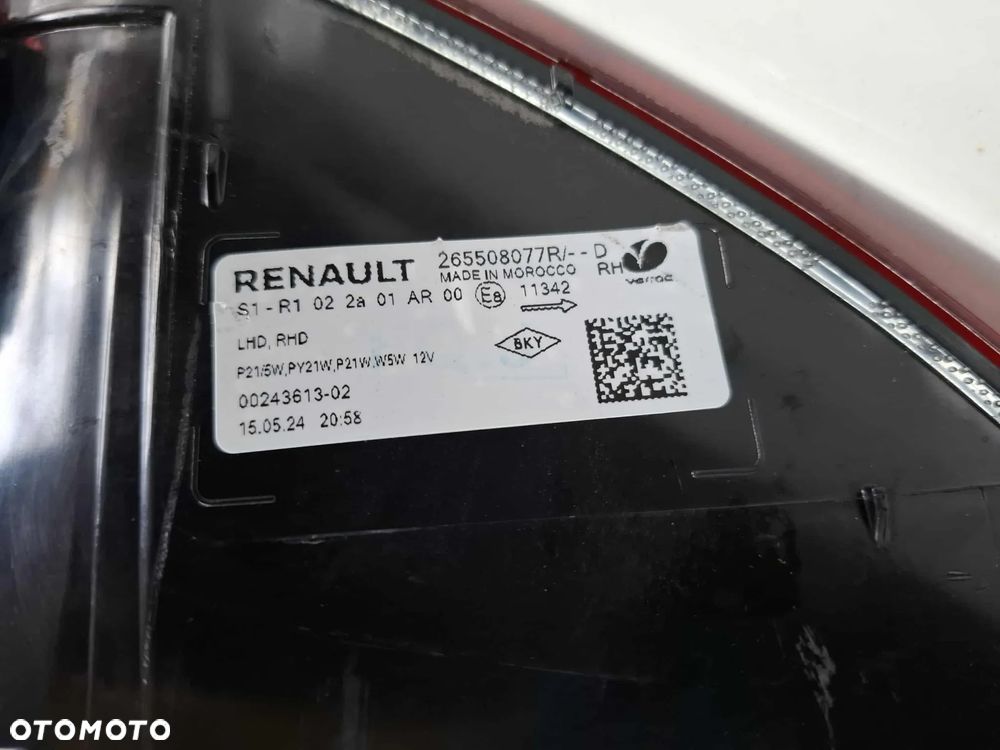 LAMPA TYLNA TYŁ PRAWA DACIA SANDERO III STEPWAY 265508077R IDEALNA - 8