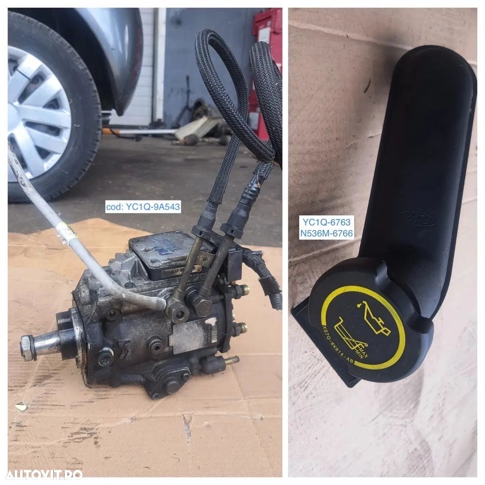 Turbina turbosuflanta galerie evacuare buson ulei cu gat tubulatura admisie conducte motorina ford transit 2,4 tdci euro 3 diesel 2000 - 2006 - 2