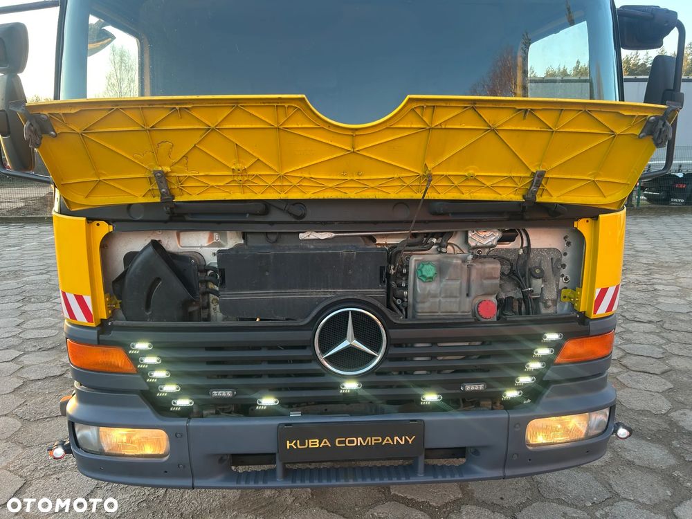 Mercedes-Benz ATEGO 815 LAWETA NA 2 AUTA / WCIĄGARKA Z PILOTEM / POMOC DROGOWA Z NAJAZDAMI / BARDZO ŁADNY STAN / OŚWIETLENIE OSTRZEGAWCZE / KABINA SYPIALNA !! - 10