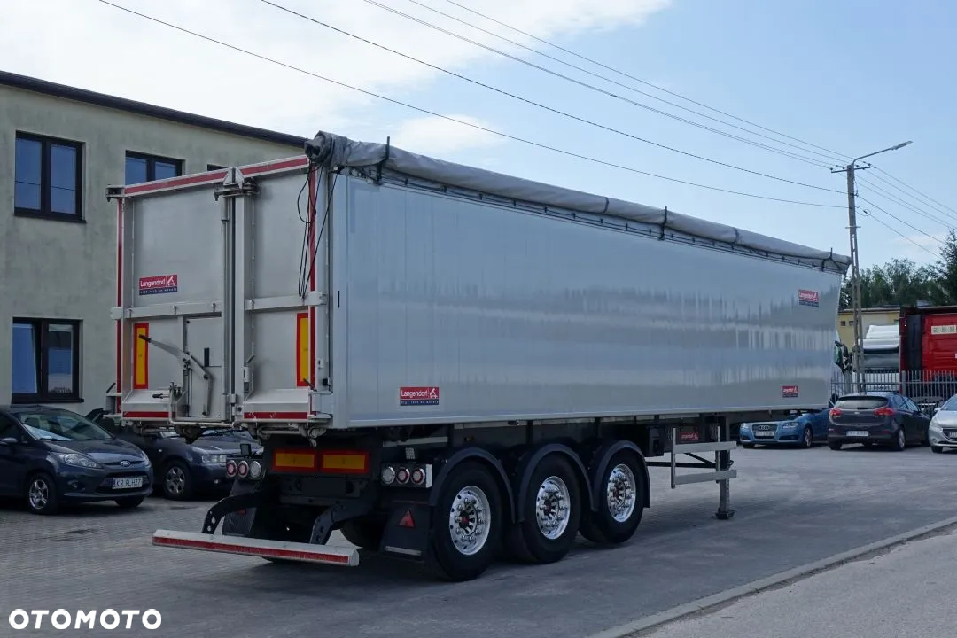 Langendorf WYWROTKA 48 m3 / WIBRATOR /  OSIE SAF / OŚ PODNOSZONA / ALUMINIOWE FELGI / SZYBER ZBOŻOWY / PLANDEKA / KLAPODRZWI - 5