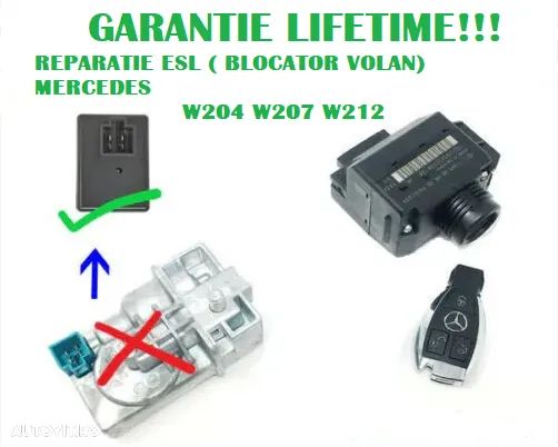 REPARATIE ESL Blocator Volan MERCEDES W204 W207 W212 C E CLASS Contact - 1