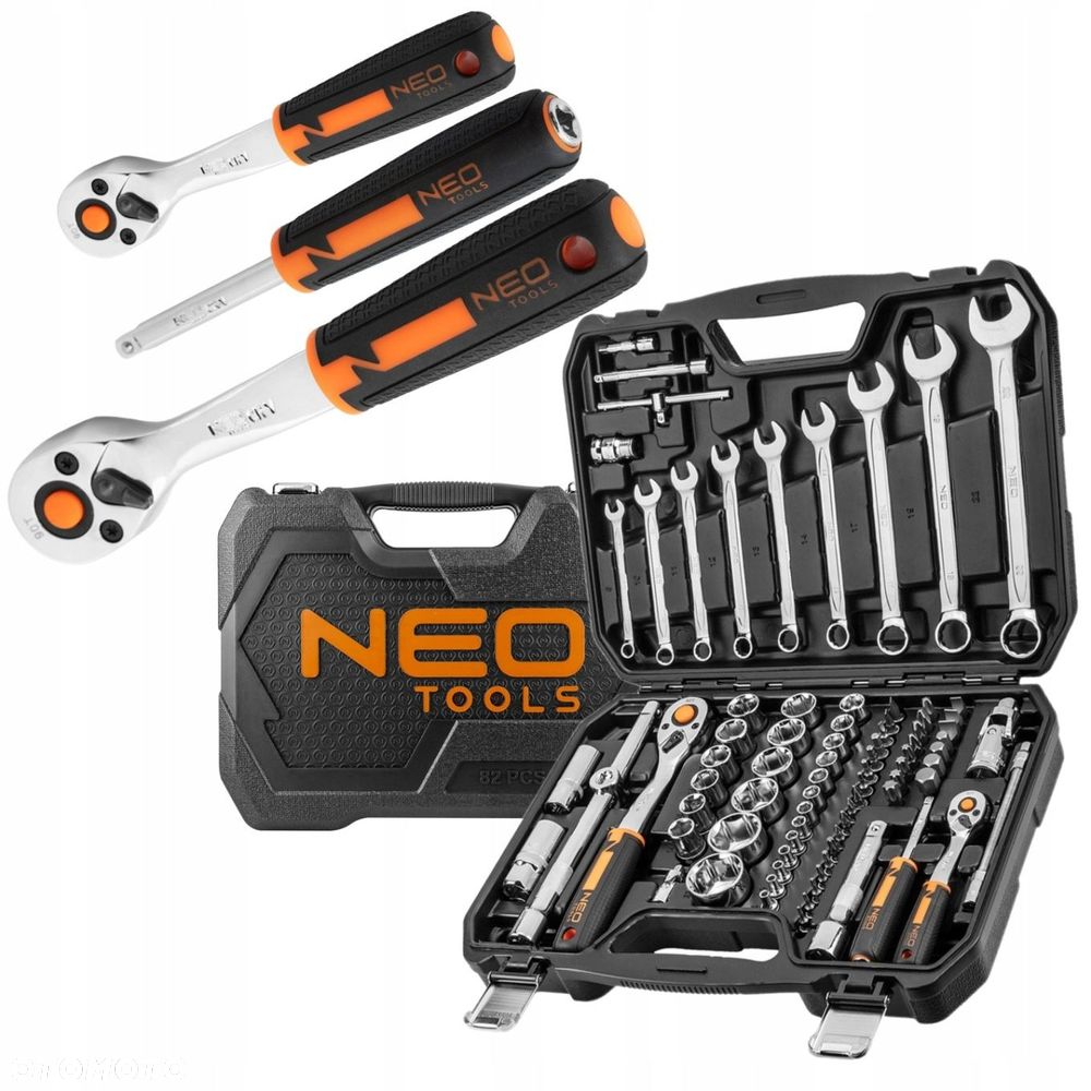 NEO ZESTAW KLUCZE NASADOWE 1/2", 1/4" 82EL ZESTAW - 16