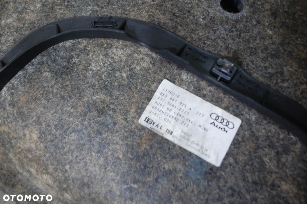 TAPICERKA KLAPY BAGAŻNIKA TYŁ TYLNA 8K5867975A AUDI A4 B8 SEDAN - 3