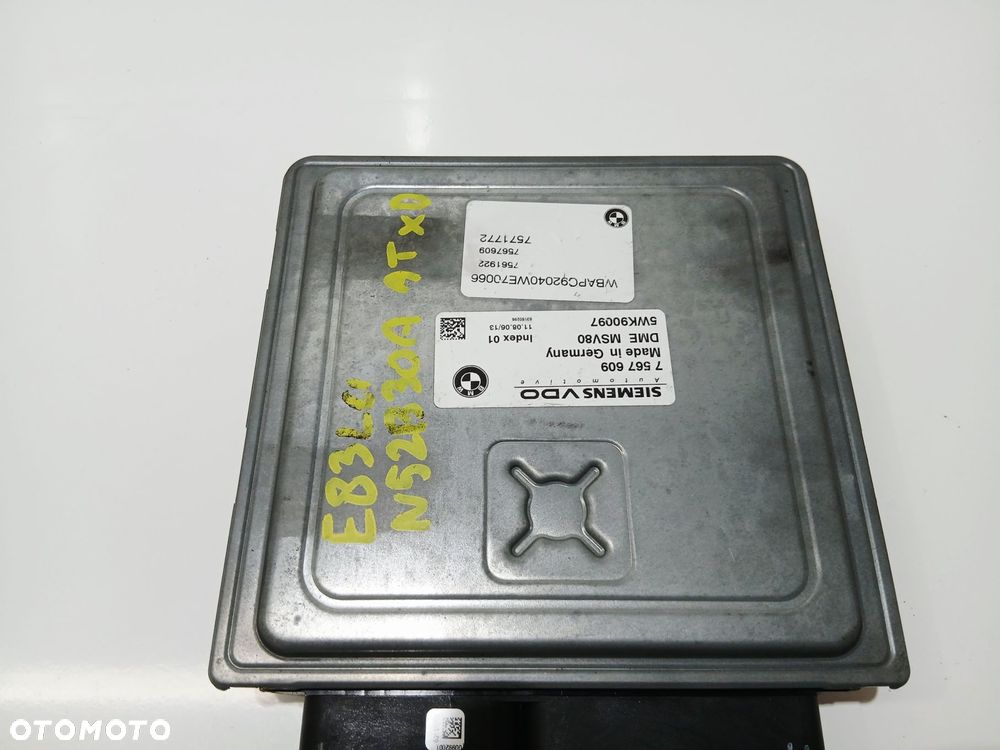 KOMPUTER STEROWNIK SILNIKA BMW X3 E83 LIFT N52 7567609 - 3