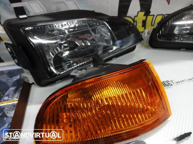 Farois frontais com luz branca 5000k Honda civic 92-95 EG8, EG9, EH8, EH9 JDM Fundo + piscas frontais Honda civic 92-95 4 portas EG8, EG9 fundo laranja JDM Look - 13