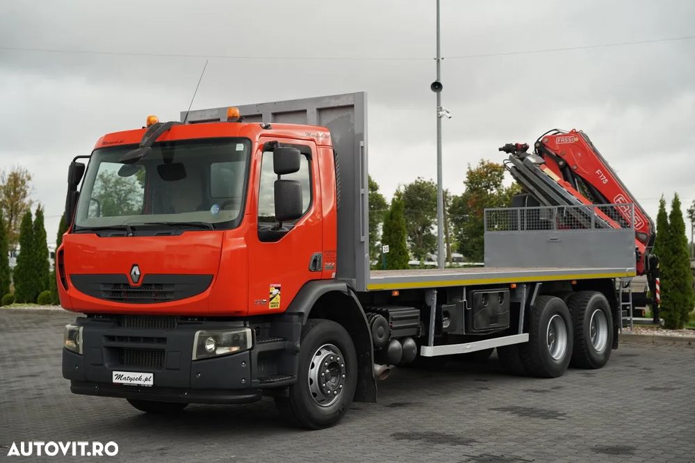 Renault KERAX LANDER 370 DXI / 6x4 / PLATFORMĂ - 7,1 M + MACARA FASSI F 175 / EXTINDERE MAX.: 10,5 M / ROTATOR / TELECOMANDĂ RADIO / - 9