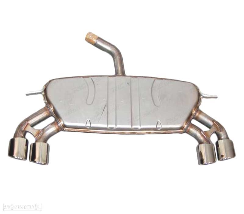 LINHA DE ESCAPE VOLKSWAGEN VW GOLF 7 LOOK R20 CROMADO - 1