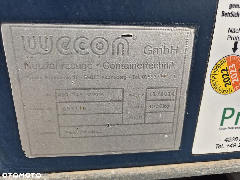 Wecon Przyczepa MEGA BDF 2 osiowa + 2 Zabudowy Firanka Podnoszony dach - 8