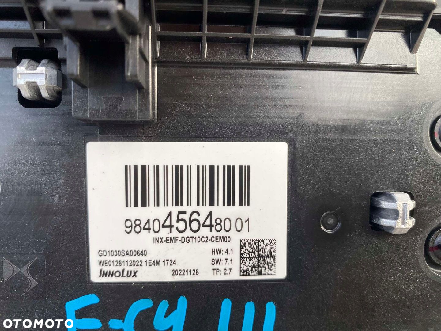 CITROEN E-C4 C4 III EKRAN WYŚWIETLACZ MONITOR EUROPA 9840456480 - 5
