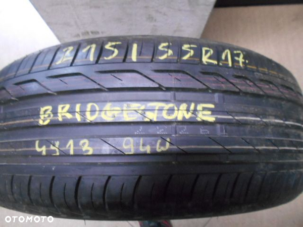 Opona pojedyńcza 215/55r17 bridgestone turanza t001 nowa 8,1mm lato 4913