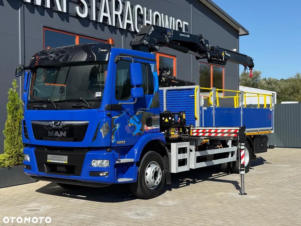 MAN TGM 15.250 skrzynia z żurawiem // E6 // Klimatyzacja / HMF 1420 K1 HDS dzwig kran crane budowlanka - 11
