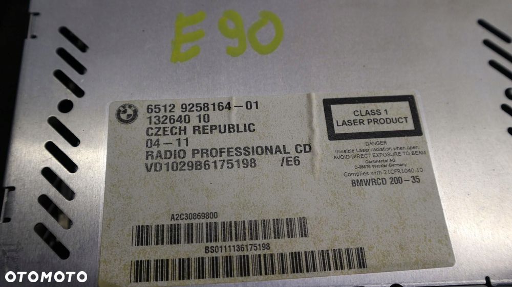 radio cd bmw e90 lift 9258164 a2c30869800 - 4