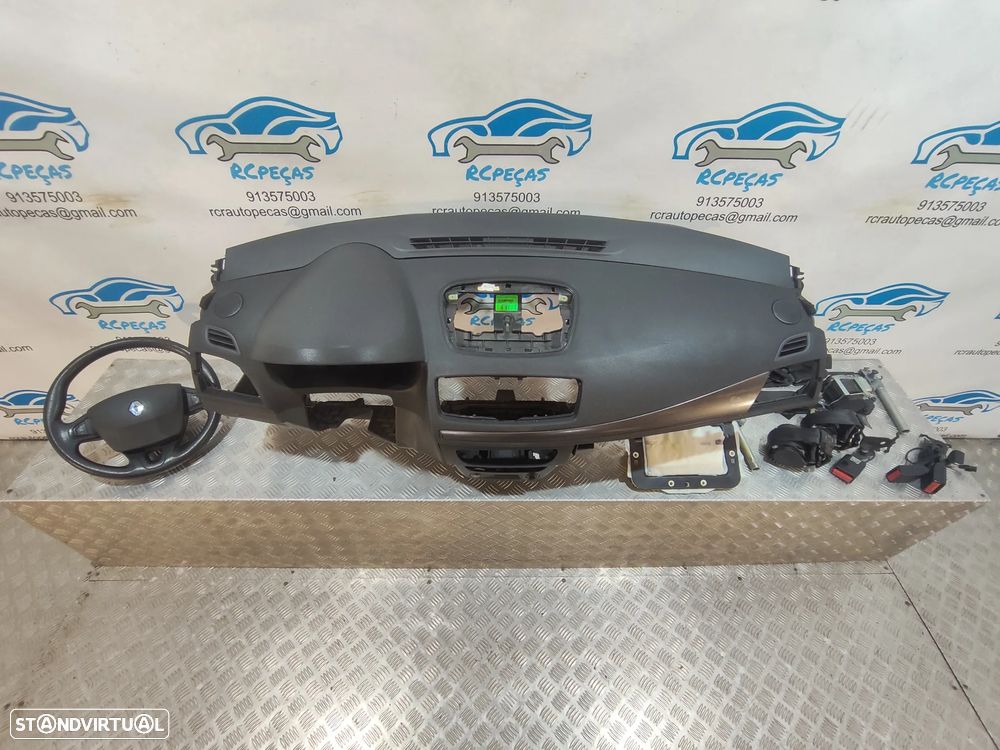 CONJUNTO KIT AIRBAGS AIRBAG TABLIER RENAULT MEGANE III 3 MK3 FASE 1 GRANDTOUR TOURER CARRINHA HATCHBACK CARRO - 10