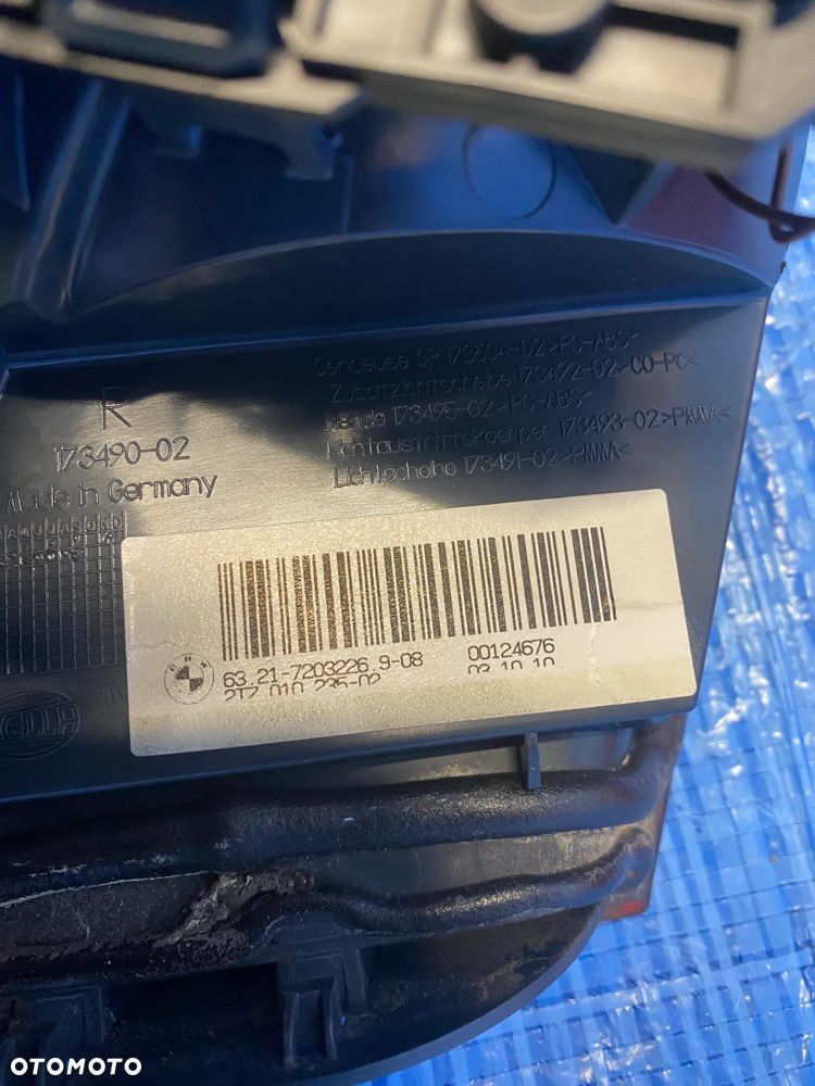 LAMPA TYLNA W KLAPĘ , BŁOTNIK LEWA PRAWA TYŁ LEWY PRAWY BMW F10 SEDAN PRZEDLIFT 7203225 173462-01 EUROPA  ORYGINAŁ - 9