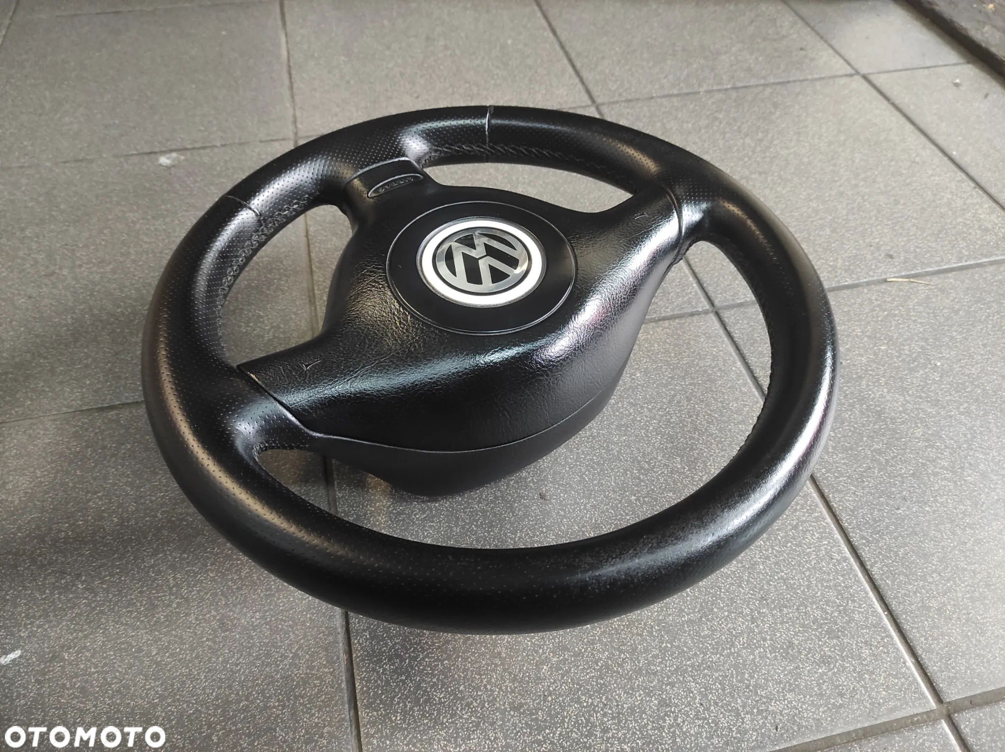 KIEROWNICA 3 RAMIENNA SKÓRA SKÓRZANA PIKOWANA VW PASSAT B5 BORA GOLF 4 POLO WYSYŁKA !!! - 4