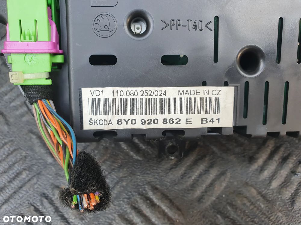 Licznik Obrotomierz Skoda Fabia 6Y0920862E 110080252024 VDO EUROPA - 3