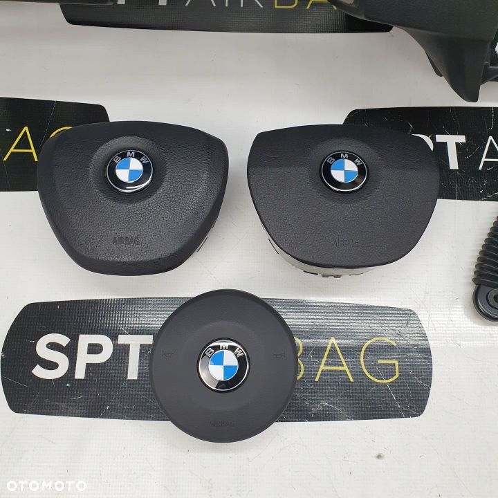 BMW F10 F11 DESKA ROZDZIELCZA KONSOLA KOKPIT PULPIT PODUSZKI AIRBAG AIR BAG NAPINACZE KIT SET - 7