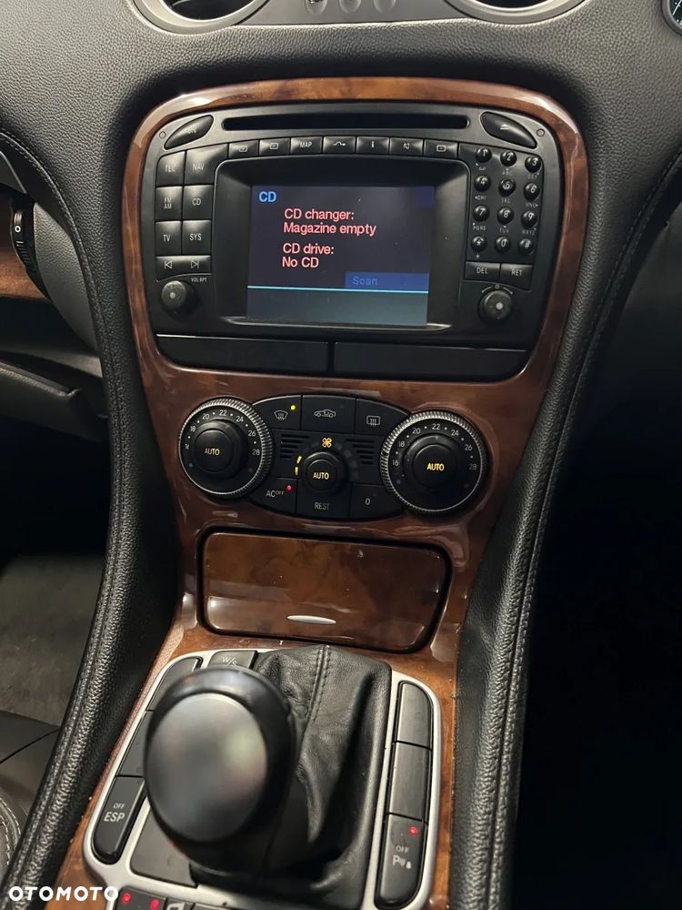 Ramka konsola środkowa popielniczka drewno dekor stan BDB OE Mercedes SL R230 W230 - 31