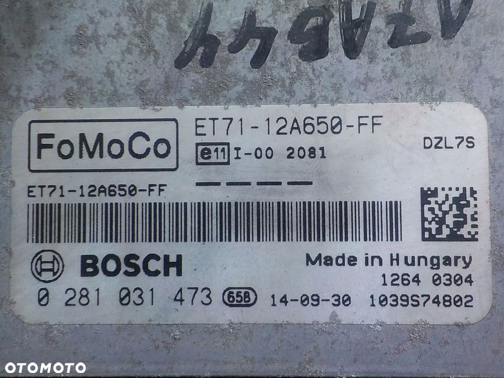 TRANSIT COURIER 1.5 TDCI 15r sterownik silnika ET71-12A650-FF 0281031473 - 6