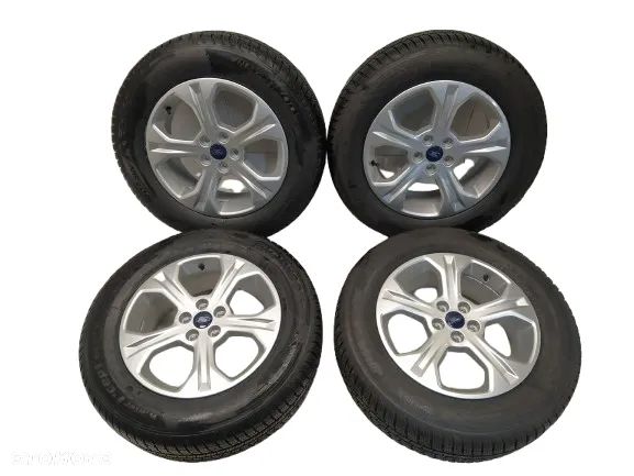 FORD C-MAX FOCUS KUGA MONDEO 7Jx17 ORYGINALNE FELGI ALUMINIOWE R17 ET50 5X108 OPONY HANKOOK 225/65 KOŁA ZIMA BIEŻNIK 8.81mm DEKIELKI FORD - 1