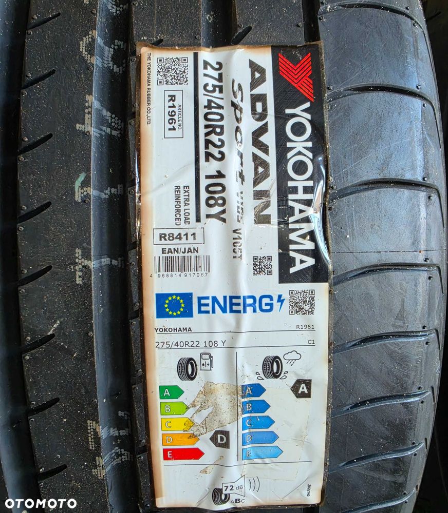2x Opony Letnie YOKOHAMA ADVAN SPORT V105- 275/40/R22 - 6