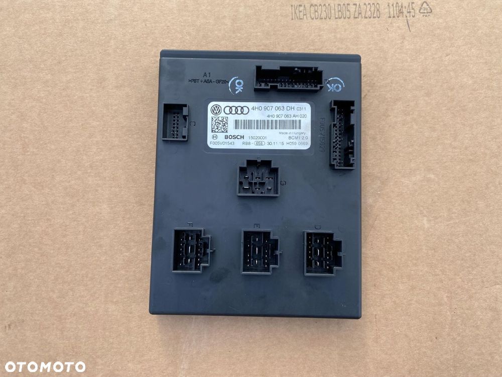 MODUŁ STEROWNIK KOMFORTU BCM - A6 C7 - AUDI BOSCH 4H0907063DH - 1