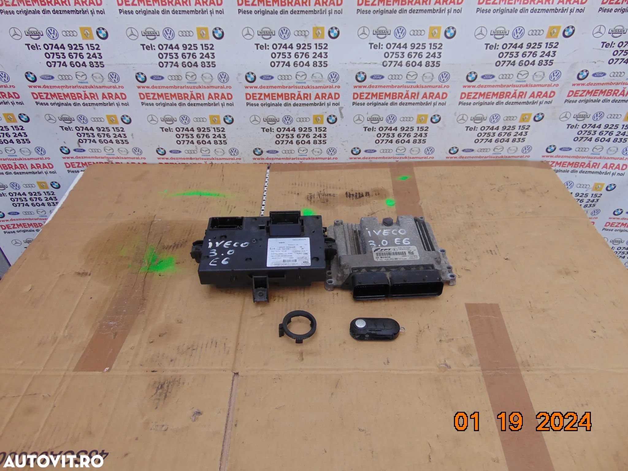 Kit pornire Iveco 3.0 euro 6 ecu calculator cip cheie imobilizator modul - 1