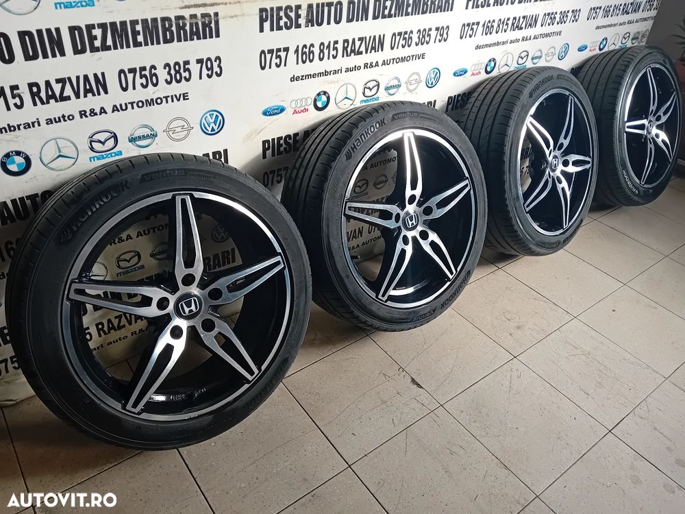 Jante Honda Accord R17 225/45R17 Anvelope Vara Hankook DOT 1122 Foarte Bune 5X114.3 - 1