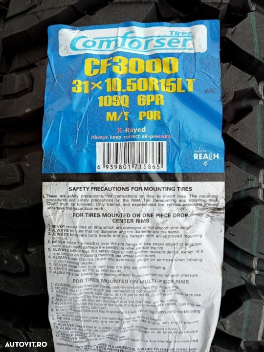 Anvelopa 31X10.5R15 Comforser CF3000 M/T - TRANSPORT GRATUIT! - 7